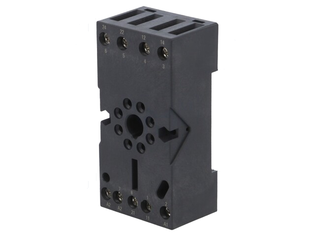 Socket; PIN: 8; 10A; 250VAC; op paneel,op DIN-rail; schroefklemmen Socket; PIN: 8; 10A; 250VAC; op paneel,op DIN-rail; schroefklemmen